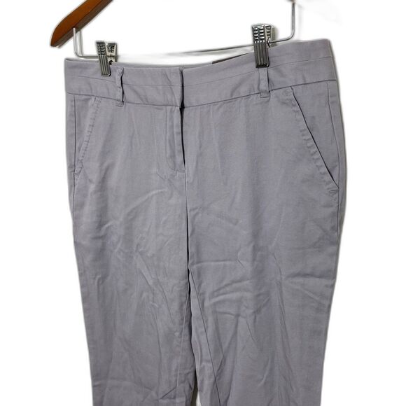 NWT Victor Alfaro Grey Cotton Blend Slim Ankle Pants Lightweight Work Slacks 6 - Picture 3 of 11